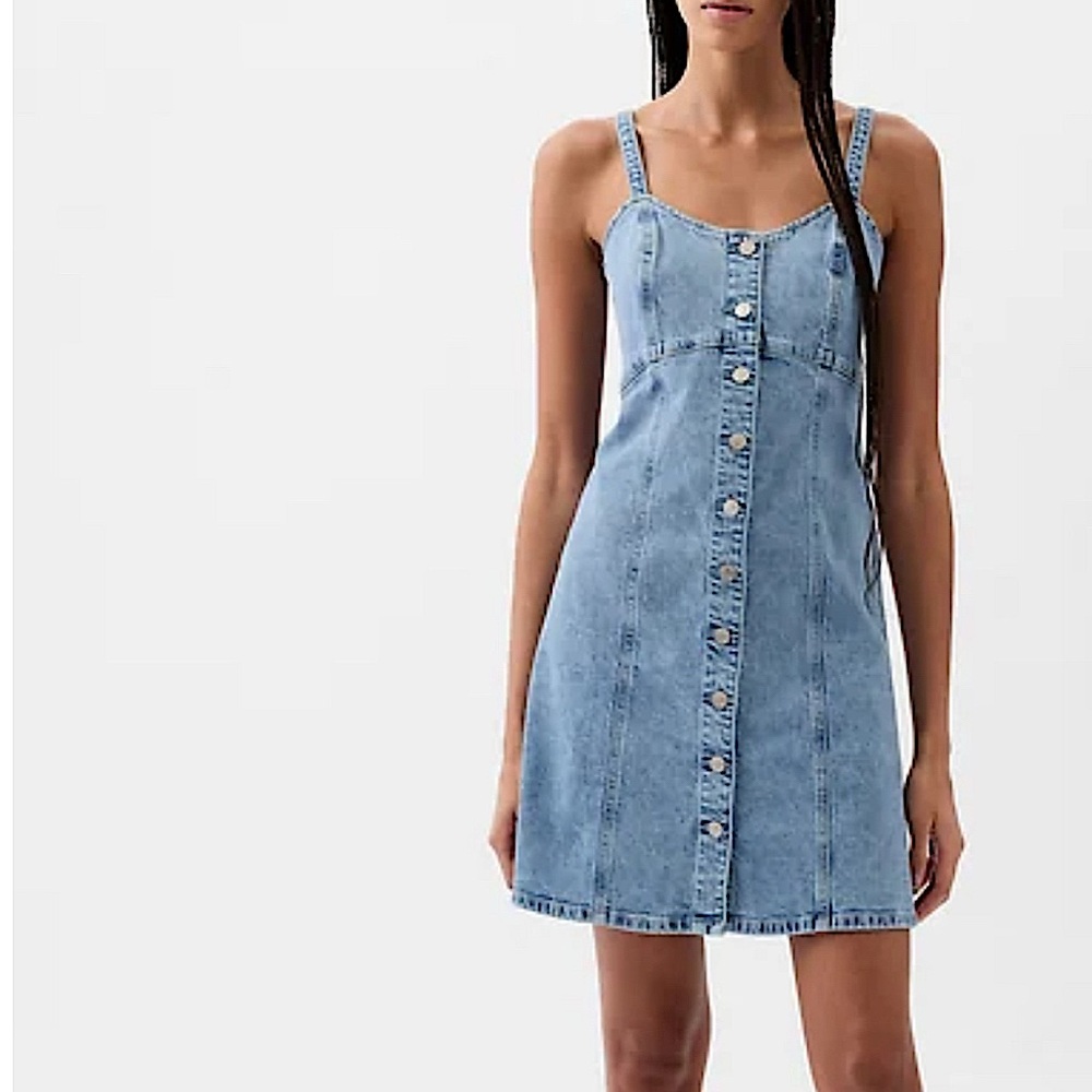 Like new GAP Denim Button-Down mini dress, size 10